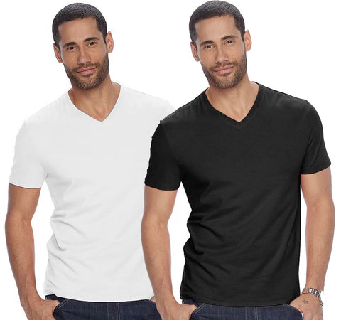 V Neck Half Sleeve T-shirt for Men (Pack of 2) - ADRO Fashion