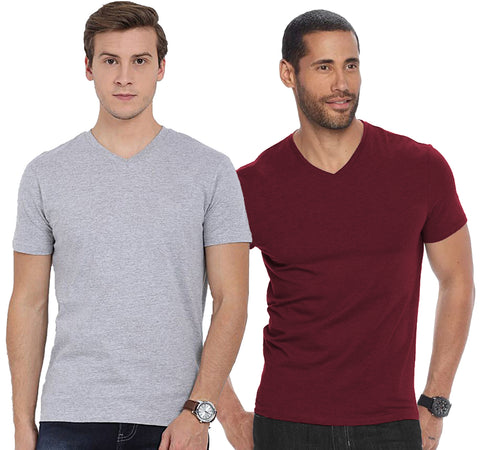 V Neck Half Sleeve T-shirt for Men (Pack of 2) - ADRO Fashion