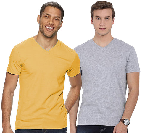 V Neck Half Sleeve T-shirt for Men (Pack of 2) - ADRO Fashion