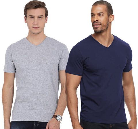 V Neck Half Sleeve T-shirt for Men (Pack of 2) - ADRO Fashion