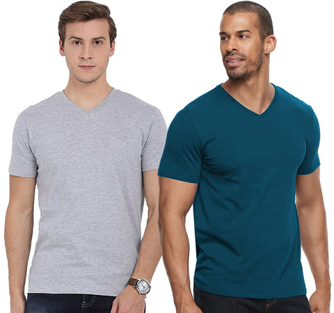 V Neck Half Sleeve T-shirt for Men (Pack of 2) - ADRO Fashion