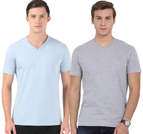 V Neck Half Sleeve T-shirt for Men (Pack of 2) - ADRO Fashion