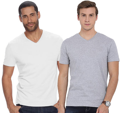 V Neck Half Sleeve T-shirt for Men (Pack of 2) - ADRO Fashion