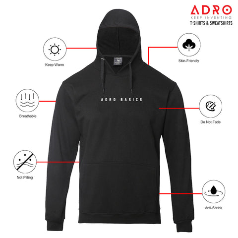 ADRO Basics Men's Printed Cotton Hoodies