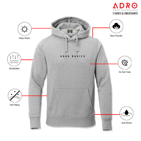 ADRO Basics Men's Printed Cotton Hoodies