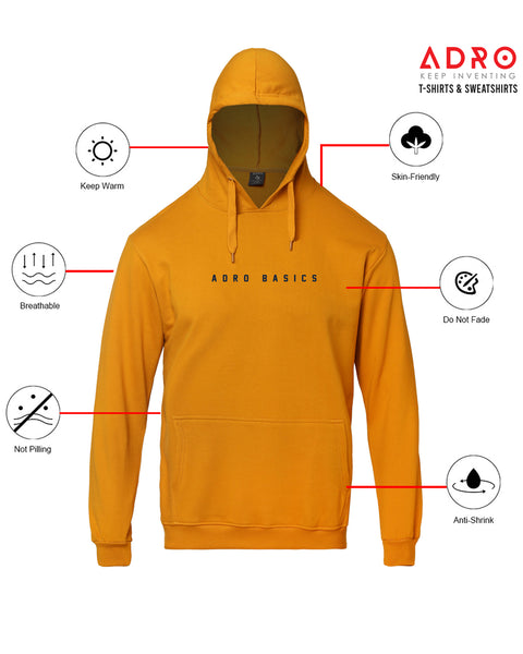 ADRO Basics Men's Printed Cotton Hoodies