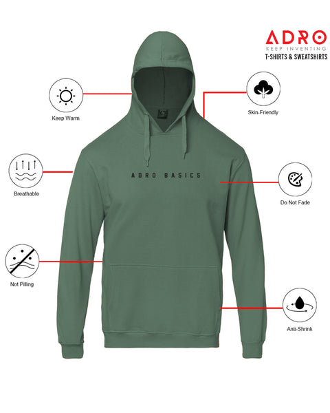 ADRO Basics Men's Printed Cotton Hoodies