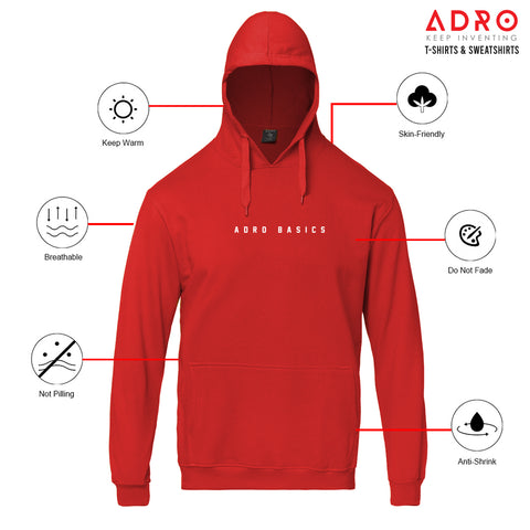 ADRO Basics Men's Printed Cotton Hoodies