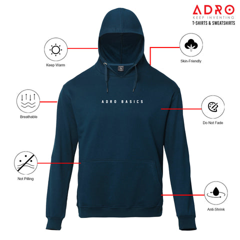 ADRO Basics Men's Printed Cotton Hoodies