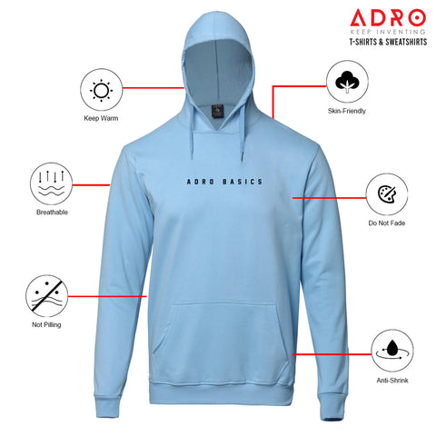 ADRO Basics Men's Printed Cotton Hoodies