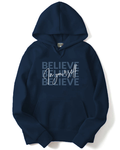ADRO Believe in Your Self Printed Hoodie/Sweatshirt for Men