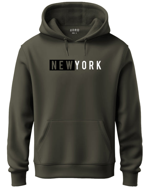 ADRO Men's Cotton Hooded Neck / Turtle Neck Sweatshirt