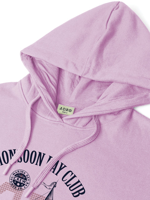 ADRO Men’s 320 GSM Cotton Poly Fleece Hoodie – Monsoon Bay Club Sailing Graphic, Soft Feel Fabric, Skin-Friendly Print, Casual Winter Printed Hoodies with Kangaroo Pocket