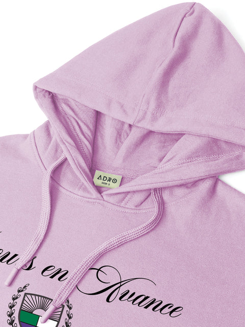 Adro Toujours en Avance Hoodie for Men | 320 GSM Cotton-Poly Fleece | Soft Feel, Skin-Friendly Printed Graphic, Warm Casual Sweatshirt with Kangaroo Pocket & Drawstring Hood