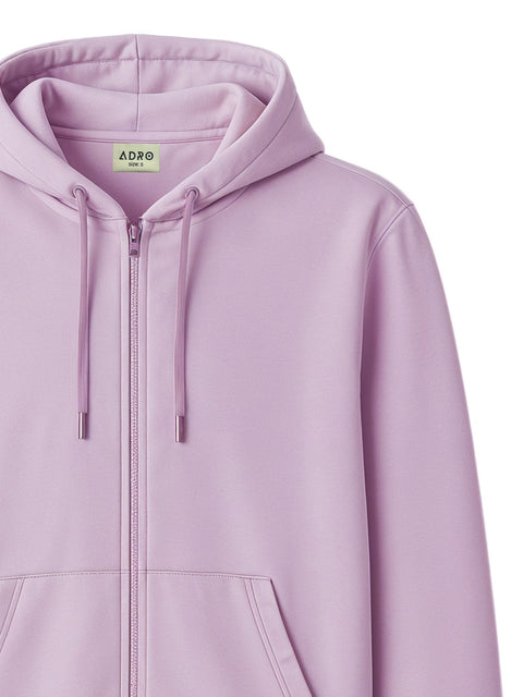 Adro Men’s Regular Fit Zip-Up Hoodie for man | 320 GSM Cotton Poly Fleece Zipper Sweatshirt with Soft Fabric & Printed Hoodies