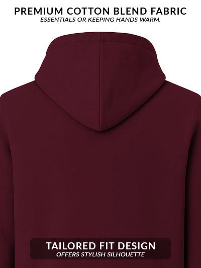 Adro Men’s Regular Fit Zip-Up Hoodie for man | 320 GSM Cotton Poly Fleece Zipper Sweatshirt with Soft Fabric & Printed Hoodies