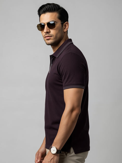 Adro Polo T Shirt for Men | Black Polo T-shirt | 100% Cotton Polo Tshirt | Regular Fit Polo| Available in Plus Size Polo