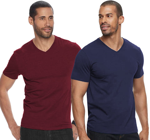 V Neck Half Sleeve T-shirt for Men (Pack of 2) - ADRO Fashion
