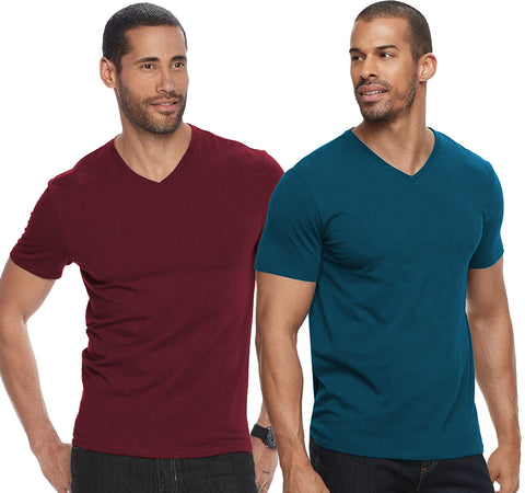 V Neck Half Sleeve T-shirt for Men (Pack of 2) - ADRO Fashion