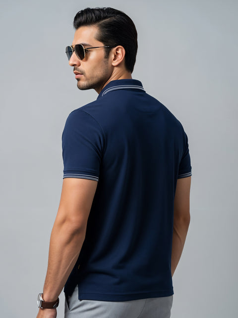 Adro Polo T Shirt for Men | Black Polo T-shirt | 100% Cotton Polo Tshirt | Regular Fit Polo| Available in Plus Size Polo