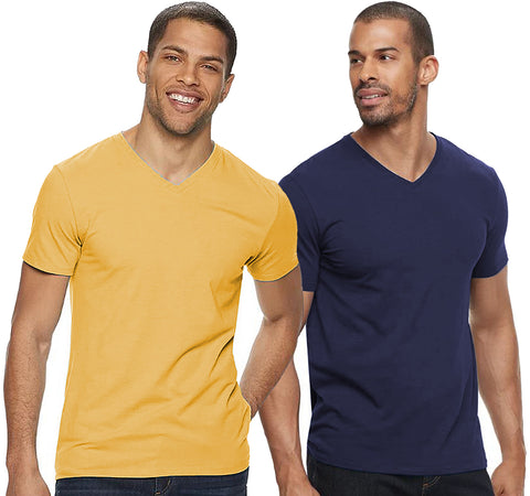 V Neck Half Sleeve T-shirt for Men (Pack of 2) - ADRO Fashion