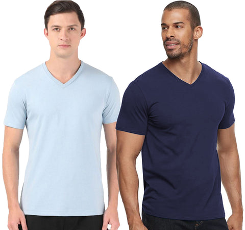 V Neck Half Sleeve T-shirt for Men (Pack of 2) - ADRO Fashion