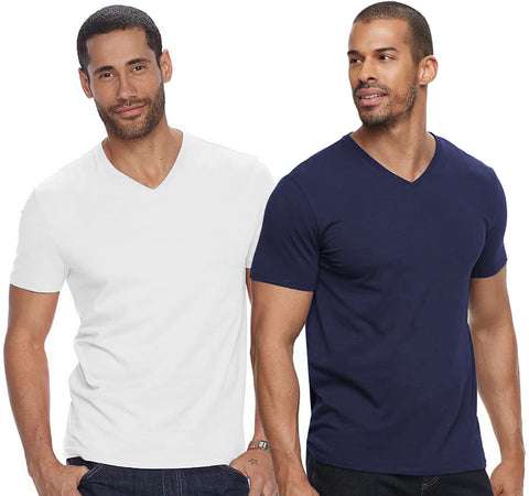 V Neck Half Sleeve T-shirt for Men (Pack of 2) - ADRO Fashion