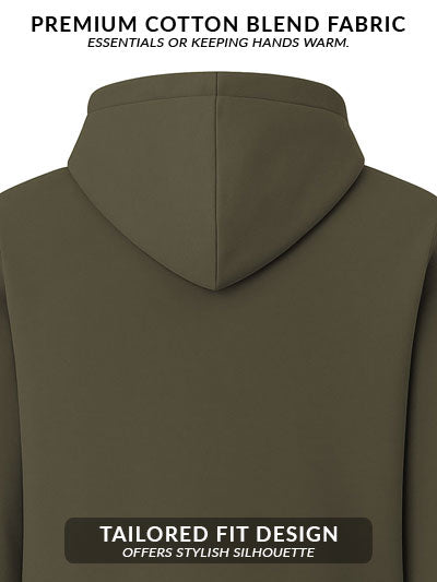 Adro Men’s Regular Fit Zip-Up Hoodie for man | 320 GSM Cotton Poly Fleece Zipper Sweatshirt with Soft Fabric & Printed Hoodies