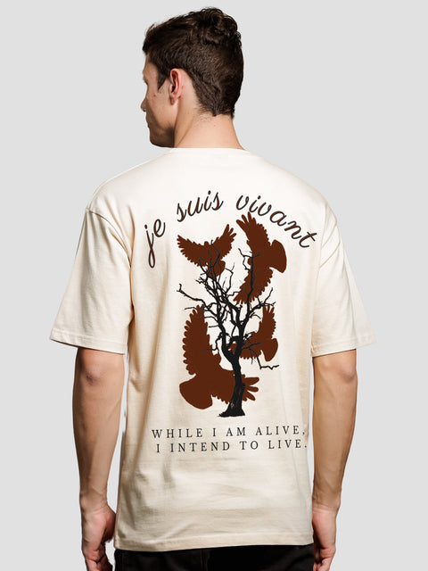 Adro Oversize T shirt for men | Drop shoulder T shirt | Mens Oversize T-shirt | 220 GSM Cotton Oversize Tshirt | Trendy Front and Back Printed T shirt