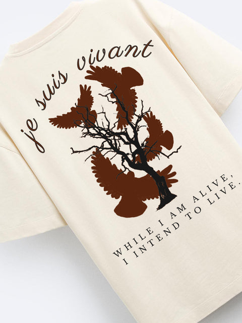 Adro Oversize T shirt for men | Drop shoulder T shirt | Mens Oversize T-shirt | 220 GSM Cotton Oversize Tshirt | Trendy Front and Back Printed T shirt