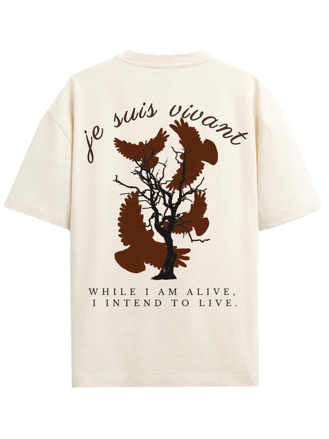 Adro Oversize T shirt for men | Drop shoulder T shirt | Mens Oversize T-shirt | 220 GSM Cotton Oversize Tshirt | Trendy Front and Back Printed T shirt
