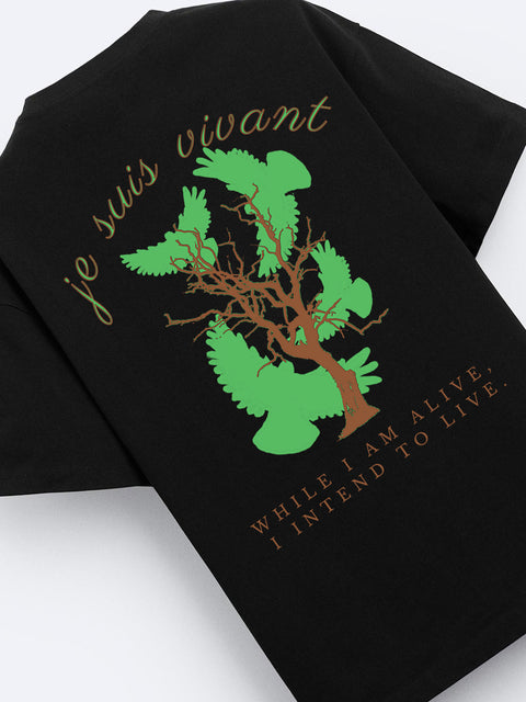 Adro Oversize T shirt for men | Drop shoulder T shirt | Mens Oversize T-shirt | 220 GSM Cotton Oversize Tshirt | Trendy Front and Back Printed T shirt