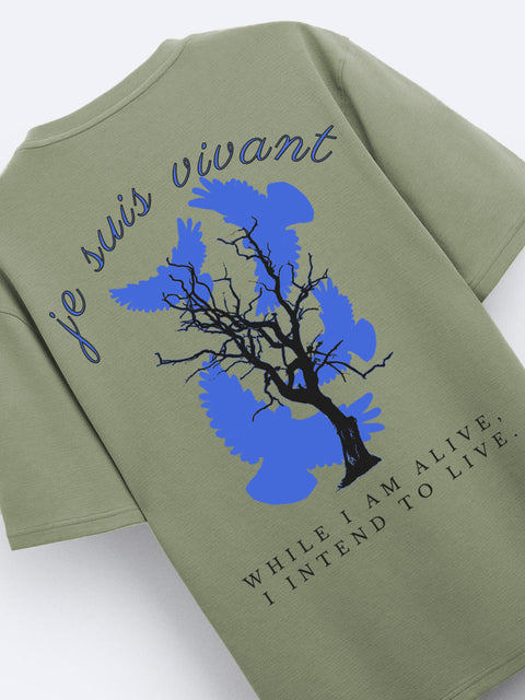 Adro Oversize T shirt for men | Drop shoulder T shirt | Mens Oversize T-shirt | 220 GSM Cotton Oversize Tshirt | Trendy Front and Back Printed T shirt