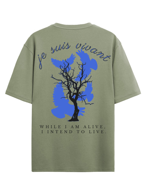 Adro Oversize T shirt for men | Drop shoulder T shirt | Mens Oversize T-shirt | 220 GSM Cotton Oversize Tshirt | Trendy Front and Back Printed T shirt