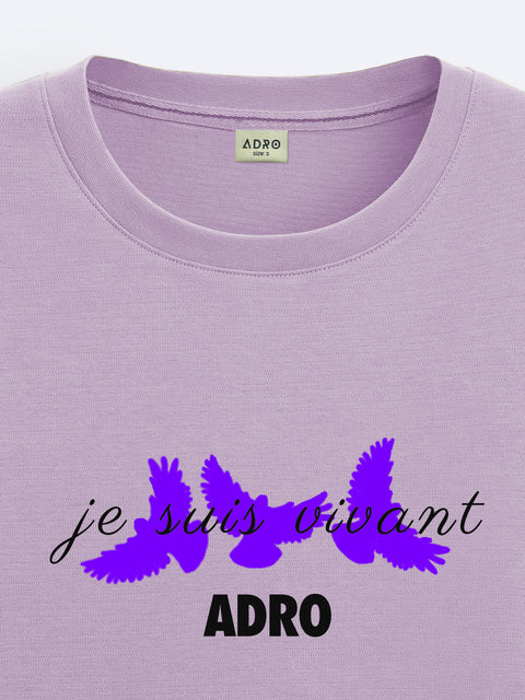 Adro Oversize T shirt for men | Drop shoulder T shirt | Mens Oversize T-shirt | 220 GSM Cotton Oversize Tshirt | Trendy Front and Back Printed T shirt