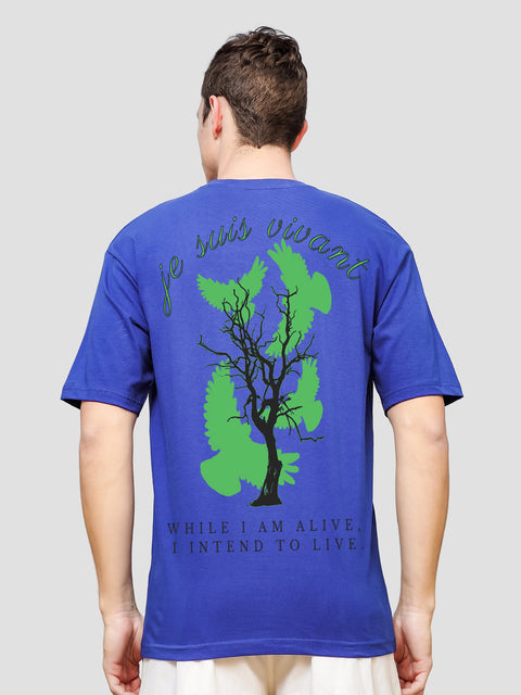 Adro Oversize T shirt for men | Drop shoulder T shirt | Mens Oversize T-shirt | 220 GSM Cotton Oversize Tshirt | Trendy Front and Back Printed T shirt