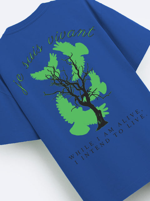 Adro Oversize T shirt for men | Drop shoulder T shirt | Mens Oversize T-shirt | 220 GSM Cotton Oversize Tshirt | Trendy Front and Back Printed T shirt