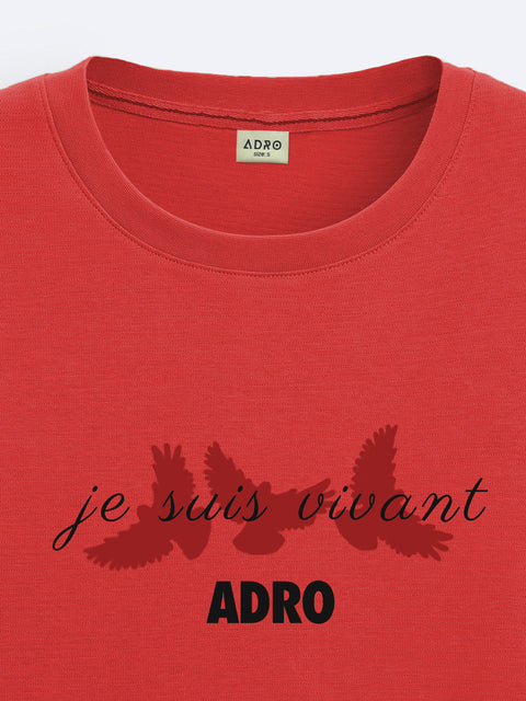 Adro Oversize T shirt for men | Drop shoulder T shirt | Mens Oversize T-shirt | 220 GSM Cotton Oversize Tshirt | Trendy Front and Back Printed T shirt