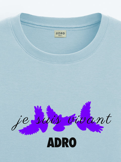 Adro Oversize T shirt for men | Drop shoulder T shirt | Mens Oversize T-shirt | 220 GSM Cotton Oversize Tshirt | Trendy Front and Back Printed T shirt