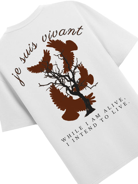 Adro Oversize T shirt for men | Drop shoulder T shirt | Mens Oversize T-shirt | 220 GSM Cotton Oversize Tshirt | Trendy Front and Back Printed T shirt