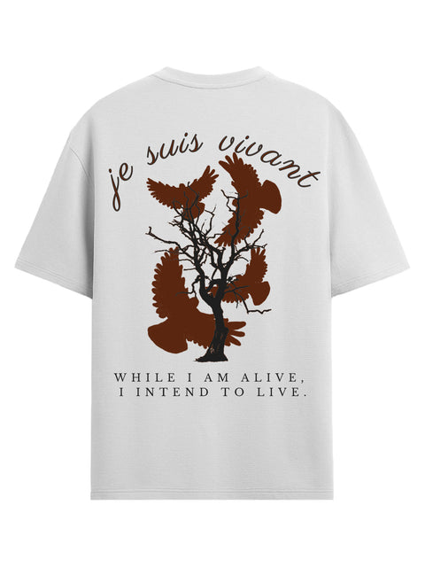 Adro Oversize T shirt for men | Drop shoulder T shirt | Mens Oversize T-shirt | 220 GSM Cotton Oversize Tshirt | Trendy Front and Back Printed T shirt