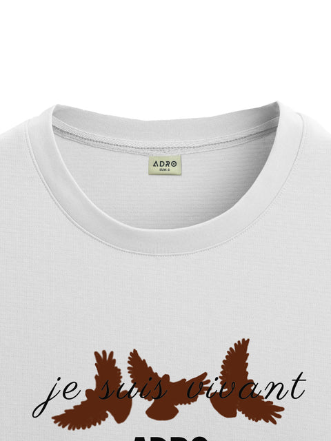 Adro Oversize T shirt for men | Drop shoulder T shirt | Mens Oversize T-shirt | 220 GSM Cotton Oversize Tshirt | Trendy Front and Back Printed T shirt