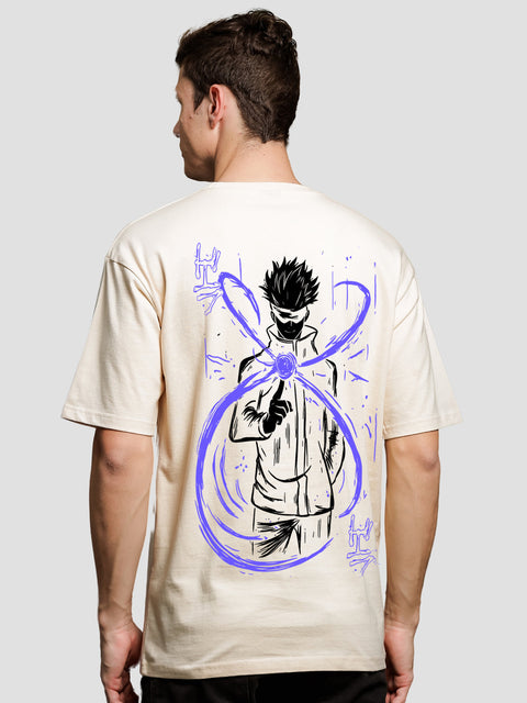Adro Oversize T shirt for men | Drop shoulder Cotton T shirt | Anime Oversize T-shirt | Luffy T shirt Gear 5| Trendy Front and Back Printed T shirt