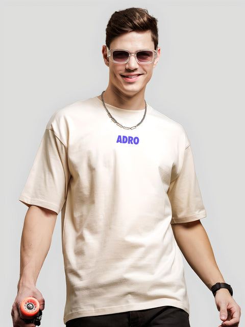 Adro Oversize T shirt for men | Drop shoulder Cotton T shirt | Anime Oversize T-shirt | Luffy T shirt Gear 5| Trendy Front and Back Printed T shirt