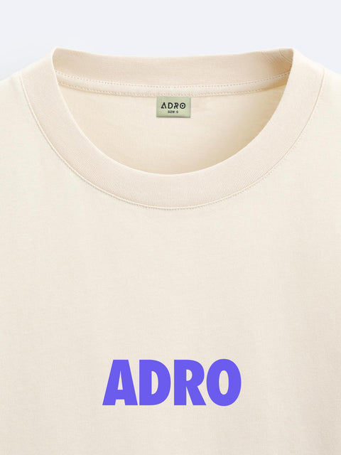Adro Oversize T shirt for men | Drop shoulder Cotton T shirt | Anime Oversize T-shirt | Luffy T shirt Gear 5| Trendy Front and Back Printed T shirt