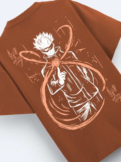 Adro Oversize T shirt for men | Drop shoulder Cotton T shirt | Anime Oversize T-shirt | Luffy T shirt Gear 5| Trendy Front and Back Printed T shirt