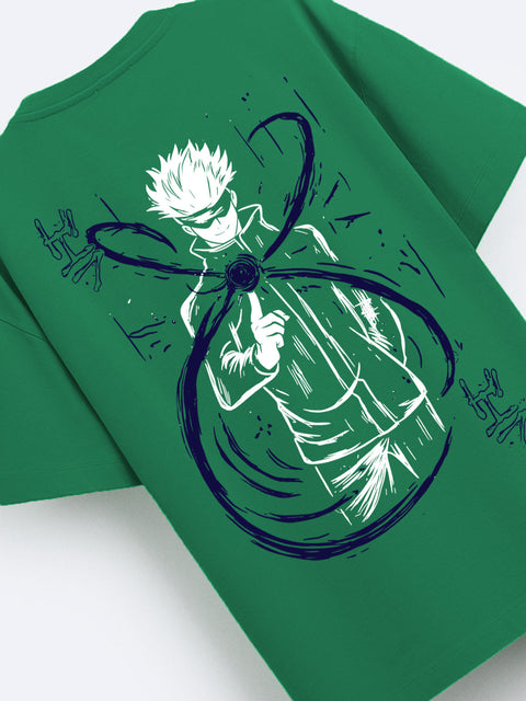 Adro Oversize T shirt for men | Drop shoulder Cotton T shirt | Anime Oversize T-shirt | Luffy T shirt Gear 5| Trendy Front and Back Printed T shirt