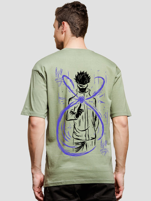 Adro Oversize T shirt for men | Drop shoulder Cotton T shirt | Anime Oversize T-shirt | Luffy T shirt Gear 5| Trendy Front and Back Printed T shirt