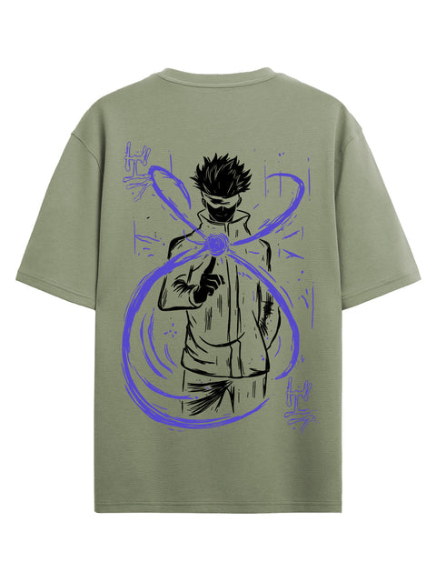 Adro Oversize T shirt for men | Drop shoulder Cotton T shirt | Anime Oversize T-shirt | Luffy T shirt Gear 5| Trendy Front and Back Printed T shirt