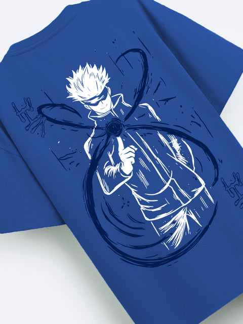 Adro Oversize T shirt for men | Drop shoulder Cotton T shirt | Anime Oversize T-shirt | Luffy T shirt Gear 5| Trendy Front and Back Printed T shirt